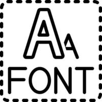 line icon for font vector