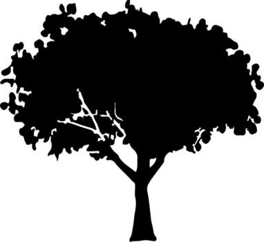 Silhouette of trees for the website, for printing. Vector graphics illustration