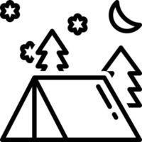 line icon for camping vector