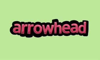 ARROWHEAD writing vector design on a green background