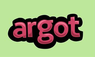 ARGOT writing vector design on a green background