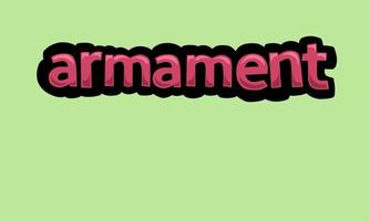 ARMAMENT writing vector design on a green background