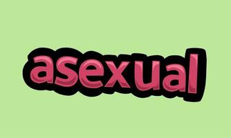 diseño vectorial de escritura asexual en un fondo verde vector