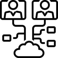 line icon for clusters vector