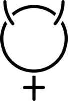 line icon for mercury vector