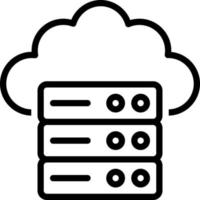 line icon for hosting vector