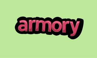 ARMORY writing vector design on a green background