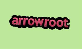 ARROWROOT writing vector design on a green background