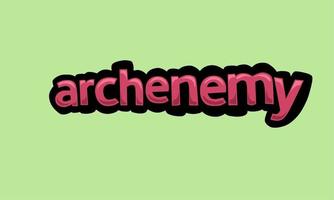 ARCHENEMY writing vector design on a green background