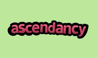 ASCENDANCY writing vector design on a green background