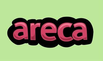 ARECA writing vector design on a green background