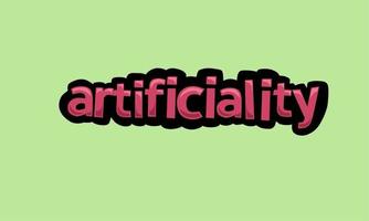 ARTIFICIALITY writing vector design on a green background