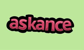 ASKANCE writing vector design on a green background