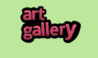 galería de arte escribiendo diseño vectorial en un fondo verde vector