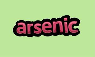 ARSENIC writing vector design on a green background