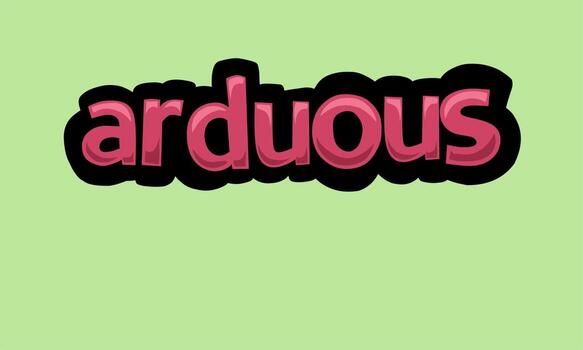 arduo diseño vectorial de escritura sobre un fondo verde vector