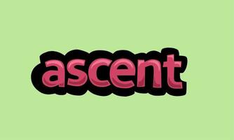 ASCENT writing vector design on a green background