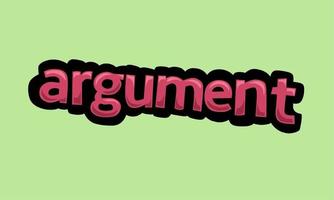 ARGUMENT writing vector design on a green background