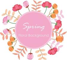 Set of spring and summer wild flowers, plants, branches, leaves and herb. vector