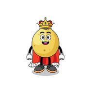 Mascot Illustration of langsat king vector