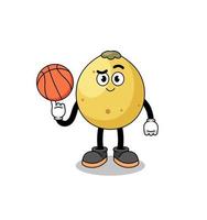 langsat illustration as a basketball player vector