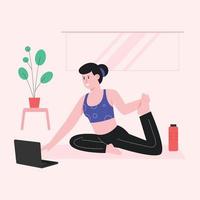 A flat illustration of meditation vector