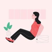 A flat illustration of meditation vector