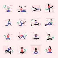 A flat illustration of meditation vector
