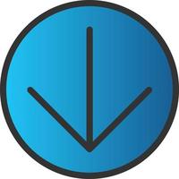 Arrow Circle Down Vector Icon Design
