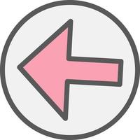 Arrow Alt Circle Left Vector Icon Design