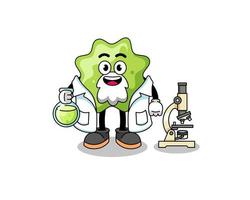 Mascot of splat as a scientist vector