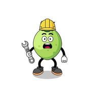 Character Illustration of coconut with 404 error vector