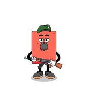 Character cartoon of brick as a special force vector