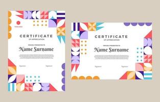 Flat Modern Certificate Design Template vector