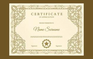 Victorian Classic Certificate Design Template vector