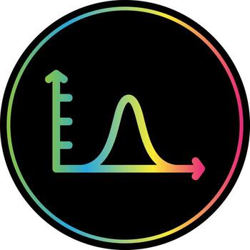 curva de campana en el diseño de iconos de vectores gráficos