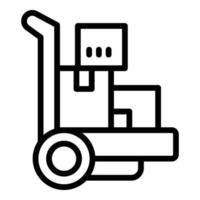 Parcel cart icon outline vector. Shipment service vector