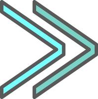 Angle Double Left Vector Icon Design
