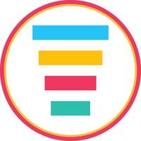 Funnel Chart Vector Icon Design