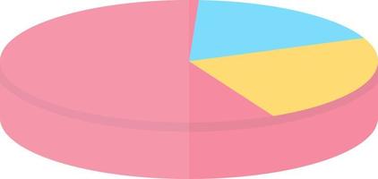 3D Pie Chart Vector Icon Design