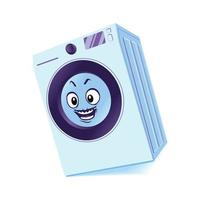 Vector of Washing Machine Cartoon Character