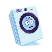 Vector of Washing Machine Cartoon Character