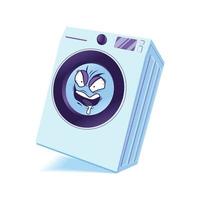 Vector of Washing Machine Cartoon Character