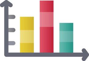 Stacked Bar Chart Vector Icon Design