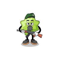 Character cartoon of splat as a special force vector