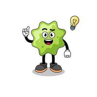 splat cartoon with get an idea pose vector