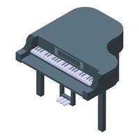icono de instrumento de piano vector isométrico. escuela de Musica