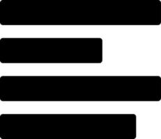 Align Right Vector Icon Design