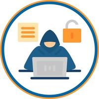 diseño de icono de vector de hacker de código