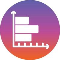 Horizontal Bar Chart Vector Icon Design